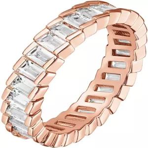 파보이 14K 골드 도금 큐빅 지르코니아 바게트 여성용 영원의 밴드 컷팅