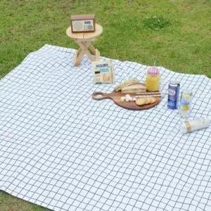 소풍매트 양면방수돗자리_화이트체크 140x180(4-5인용)