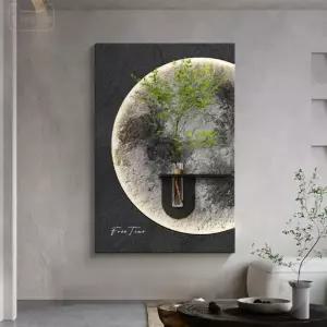 감성 벽장식 고 원목 인테리어 조명 카페 럭셔리 거실장식 액자 무드등 사이즈