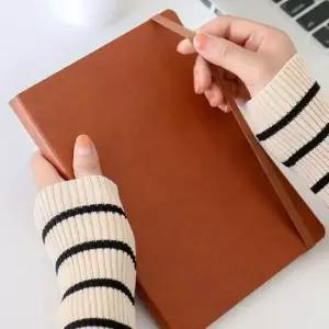 [문구/오피스] 소프트 가죽 커버 밴드 무선 노트 1P 공책 다이어리