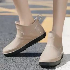여성 봄 여름 발편한 숏 방수 레인부츠 레인08N 장화 캐주얼부츠