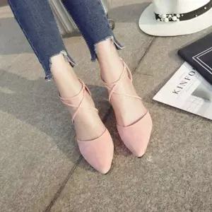 [골드스마일]핑크 스웨이드 메리제인슈즈 스트렙 여자구두