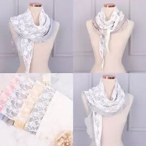 국산 러블리 레이스 스카프 봄스카프 롱스카프 머플러 고급 고급 가을