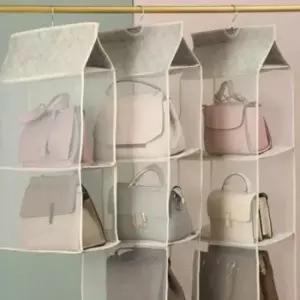 [JED] 모자 베이지 4단 수납 가방 핸드백 보관 정리함 정리대