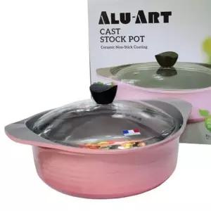 [RIZPICK]알루미늄 전골 냄비 핑크색 24cm 주방 조리용 조리기구