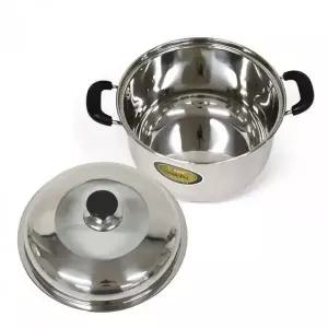 [RIZPICK]곰솥 28cm 스텐 유리뚜껑 찜 탕 국용 냄비