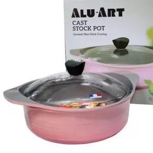 [RIZPICK]알루아트 전골 냄비 주방 인덕션 냄비 핑크 24cm 양수냄비 라면냄비