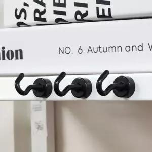 무광 컬러 네오디움 후크 자석 블랙