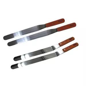 [RIZPICK]델키 아이싱 베이킹 케이크스파츌라 제빵크림주걱 4종 핸들