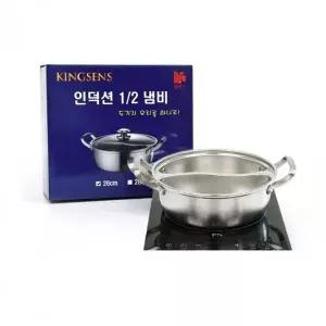 [RIZPICK]반반냄비 통삼중 스테인리스 32cm 샤브샤브 전골냄비