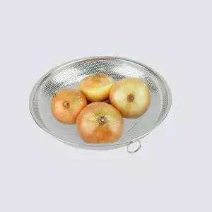 [RIZPICK]야채 바구니 채반 스텐 5호 낮은 펀칭형