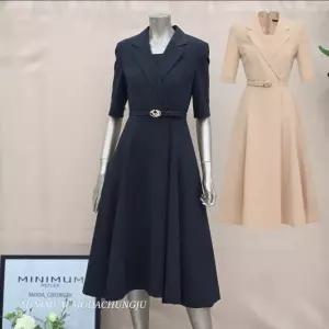 [미니멈]MD 카라 5부 플레어 원피스 MD MYBAWO4330 Z_CJ