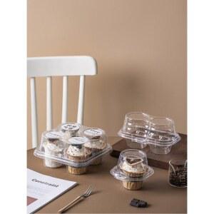 컵케이크 포장 투명케이스 1구 2구 쿠키 선물 포장용기 손잡이 박스