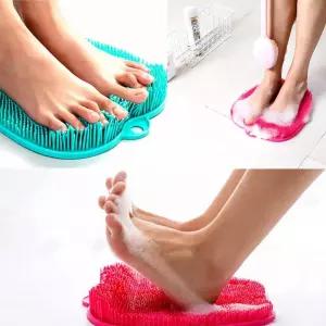 풋케어 애플지압 발매트 브러쉬 각질제거 아이템 손안대고 발씻기 욕실매트 지압매트