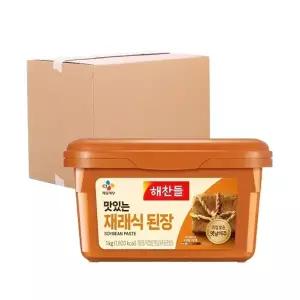 [박스] CJ 해찬들 재래식 된장 1kg 12입