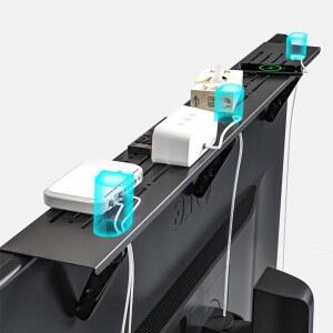 접이식 컴퓨터 모니터 랙 TV 셋톱박스 홀더 선반 스크린 브래킷 라우터 리모컨 스탠드 수납 상단