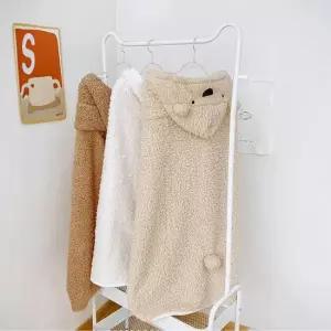 빅사이즈사랑해요 J815L311 뽀송베어후드담요가디건 OO