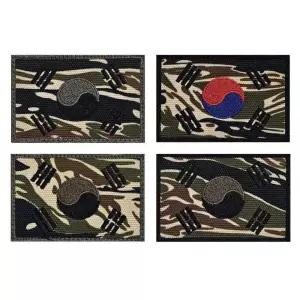 밀리터리 태극기 패치 택티컬 와펜 의류용 가방 캠핑 모자