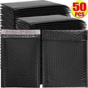 50/10pcs 버블 메일러 봉투 가방 셀프 인감 방수 선물 포장 패딩 주머니 비즈니스 용품