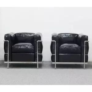 가죽소파 르 코르뷔지에 암체어 LC2 구스다운 소파 베이커리