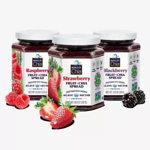 치아씨드 잼 6병세트 라즈베리2+블랙베리2+스트로베리2 + 오프너 m