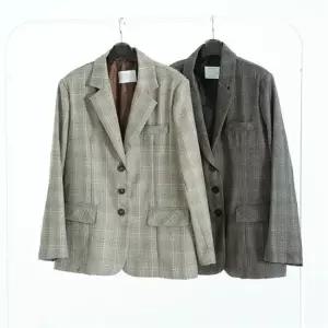 빅사이즈사랑해요 K310L209 모던체크패턴버튼자켓 CM