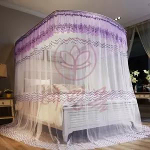 혜명몰 침대모기장 200X220CM 퍼플 커튼형 인테리어 가정용 해충 대형모기장