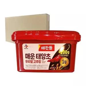 [CJ ENM][박스] CJ 해찬들 우리쌀 태양초 매운고추장 800g+200g 12입