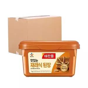 [CJ ENM][박스] CJ 해찬들 재래식 된장 1kg 12입