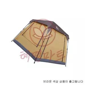 [혜명마트] 원터치 텐트 2단 브라운 8인용 주문제작 캠핑용품 하우스 글램핑 자동