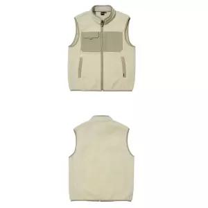 남녀공용 양털 플리스 보온 조끼 아이보리