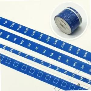 시간 관리 불렛 저널 꾸미기 스티커 테이프 블루 색상 다이어리 장식