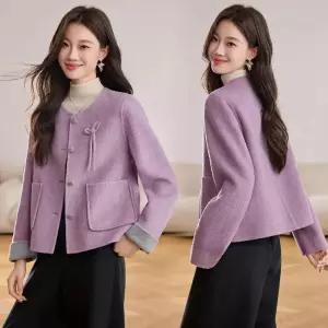 모직 쇼트 프렌치 여성패션 가을겨울 리버시블 코트 DL4