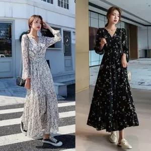 여성의류 가을 여성 데이트 빅사이즈 롱원피스 신상