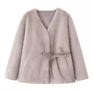 모피 코트 밍크털 가죽 여성패션 밍크 일체형 추동 재킷 DL4