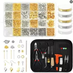 푸부이 주얼리 수리 키트 제작 용품 플라이어 세트 와이어 체인 핀셋 랍스터 걸쇠 점프 링