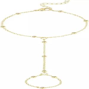 레옥스보 팔찌 스택 실버 도금 체인 여성용 골드 핸드 링 트렌디 보석