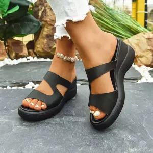 여름 여성용 추천 슬리퍼 웨지 빅사이즈 송편 통굽 토시 SPO마켓5