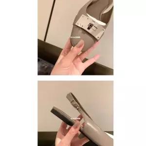 여사친 스트랩 버클 포인트 샌들 양가죽 럭셔리 로우굽 슬링백 두루두루 SPO마켓5