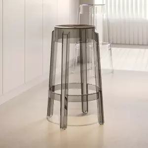 투명 바스툴 하이체어 아크릴 식탁 모던 높은 홈 가구 주방 북유럽 바체어 원목 체어
