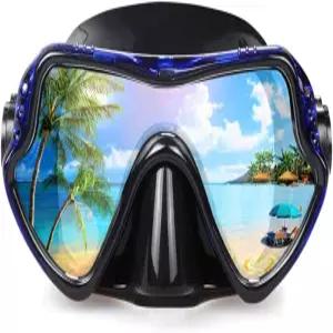 스노클 다이빙 마스크 전문 스노클링 장비 넓은 시야의 초고화질 강화유리 렌즈 고글 누수 방지 스쿠버