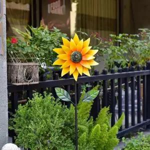 해바라기바람개비 조경용 바람개비 야외 테라스 조형물 대형 야외조경 인테리어 꾸미기