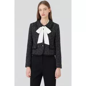 [LINE](신세계 사우스시티)[라인어디션] (N755) 배색타이 트위드자켓 (NVJKPJ9800B)