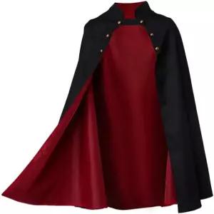 마이히어로코스 워트 맨틀 코스프레 남성용 뱀파이어 케이프 코스튬 레드 블랙 망토