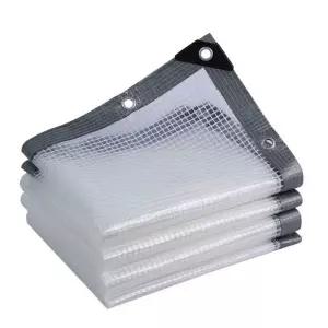 대형 타포린 방수포 반투명 차양막 11x10m 차양 하얀색 캐노피