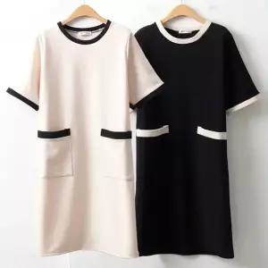 위쉬몰 NB 코코라인배색원피스 9019H504) 빅사이즈