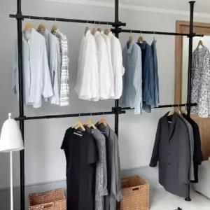 [라일리생활건강] Rly 기둥식행거 38mm 4단 이동식행거 옷걸이행거