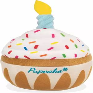 네스트파크 강아지 생일 장난감 - 컵케이크 플러시 삐걱거림 및 선물