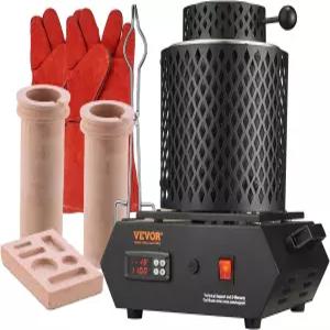 VEVOR 전기 용융로 3kg+1kg 금속 제련소 파운드리 1350W 2102 F/1150°C 금/은 주얼리 및 구리/알루미늄