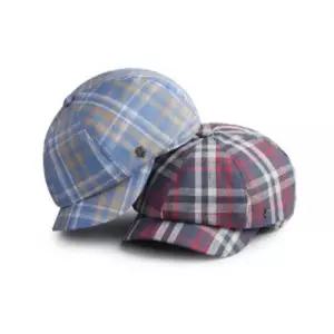 남자 베레모자 캐주얼 체크무늬 여름빵모자
